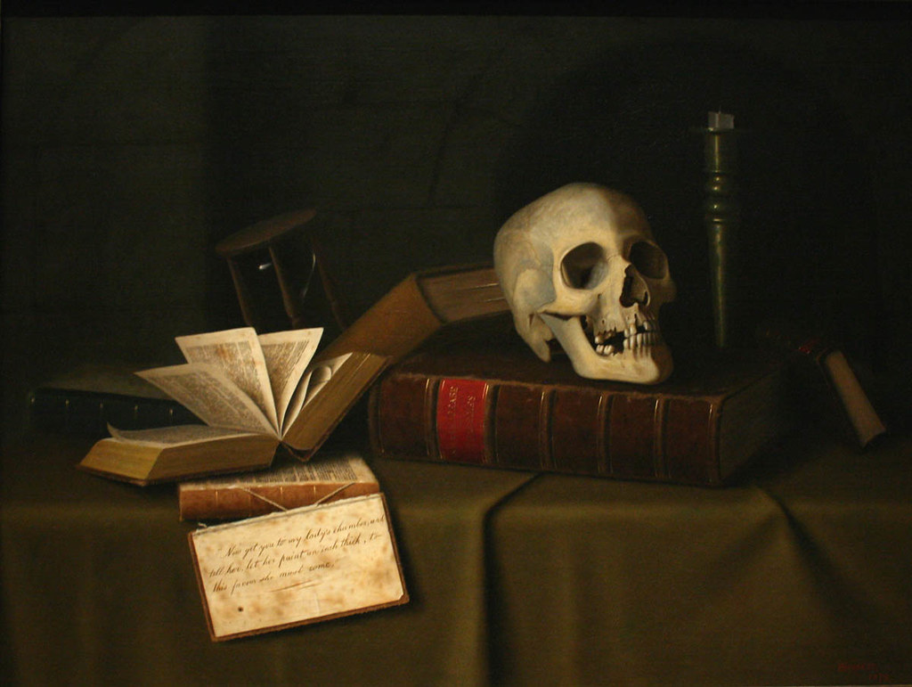 "memento Mori, 'To This Favour' by William Michael Harnett" by Bob Ramsak is licensed with CC BY-NC-ND 2.0. To view a copy of this license, visit https://creativecommons.org/licenses/by-nc-nd/2.0/